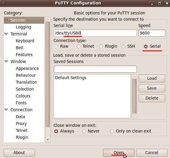 Putty serial
